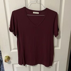 Maroon V Neck